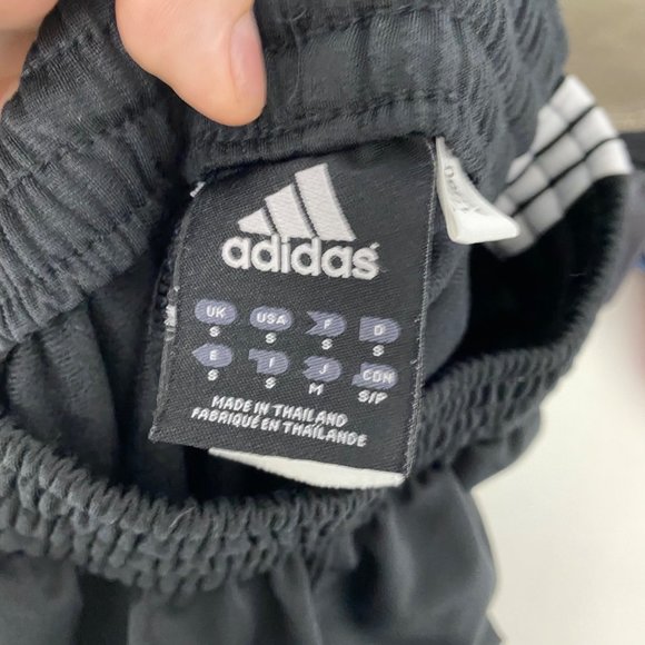 Adidas Men's Black Elastic Waist 3 Striped Straight Leg Sweatpants Size S - Picture 6 of 7